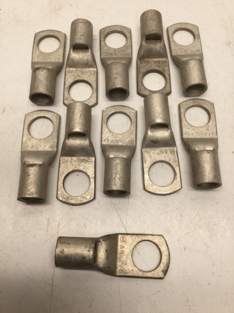 BURNDY YAV26-L12 Compression Lug 2/0 Wire 5/8” Stud 1 Hole (Lot of 11)