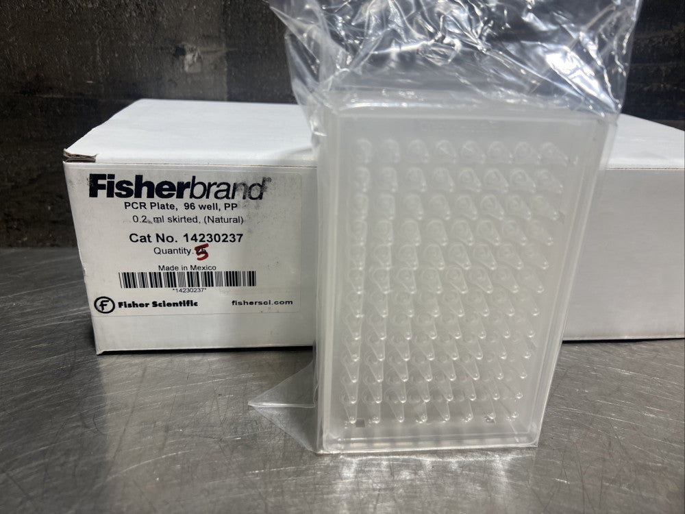 (5)Fisherbrand™ 96-Well Low-Profile, Skirted PCR Plates, Natural. Cat 142230237