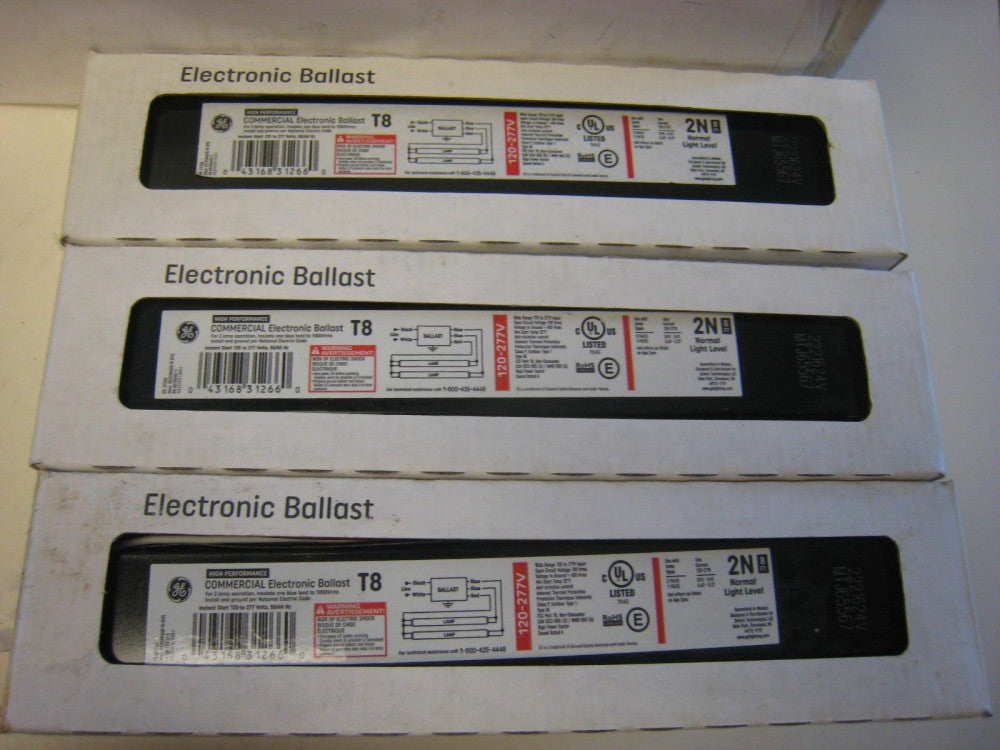 3 GE High Performance Commercial Electronic Ballast - T8 / 2N - GE259MAXG-N-DIYL