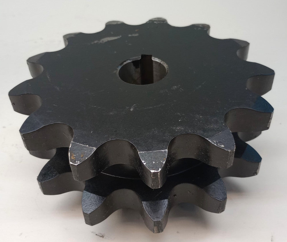 Martin D140B13-1-1/2 Roller Chain Double Strand Sprocket 1-1/2" Bore 3/8" KW 13T
