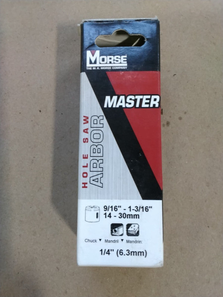 MORSE - Hole Saw Arbor - ( 9/16” - 1-3/16” ) - part# 140027 1/4" 6.3mm A60