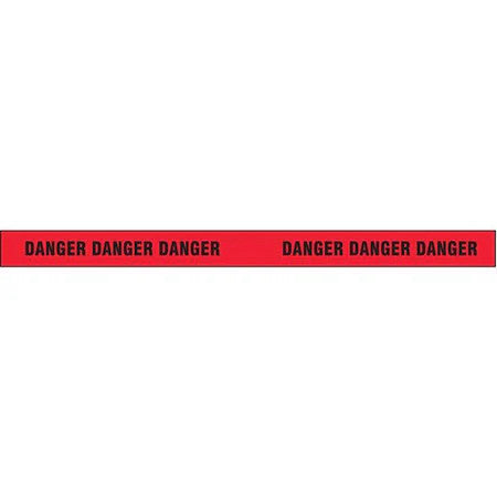 Zoro Select Btr-49-5 Barricade Tape, Danger, Red, 3 In Wide X 500 Ft Length,