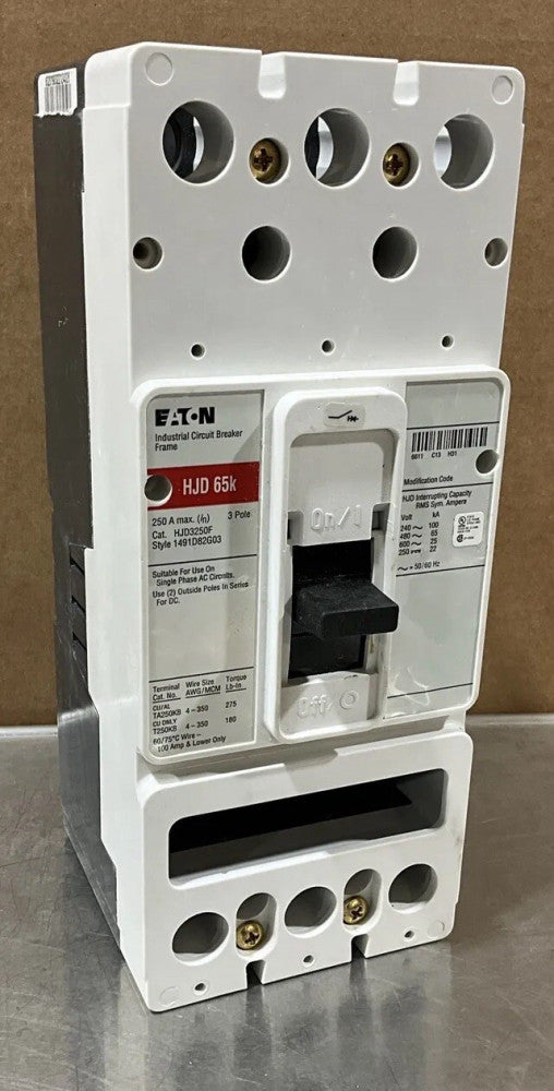 Eaton Circuit Breaker HJD3250F 3 Pole 250 Amp 600 Volt NOS Surplus