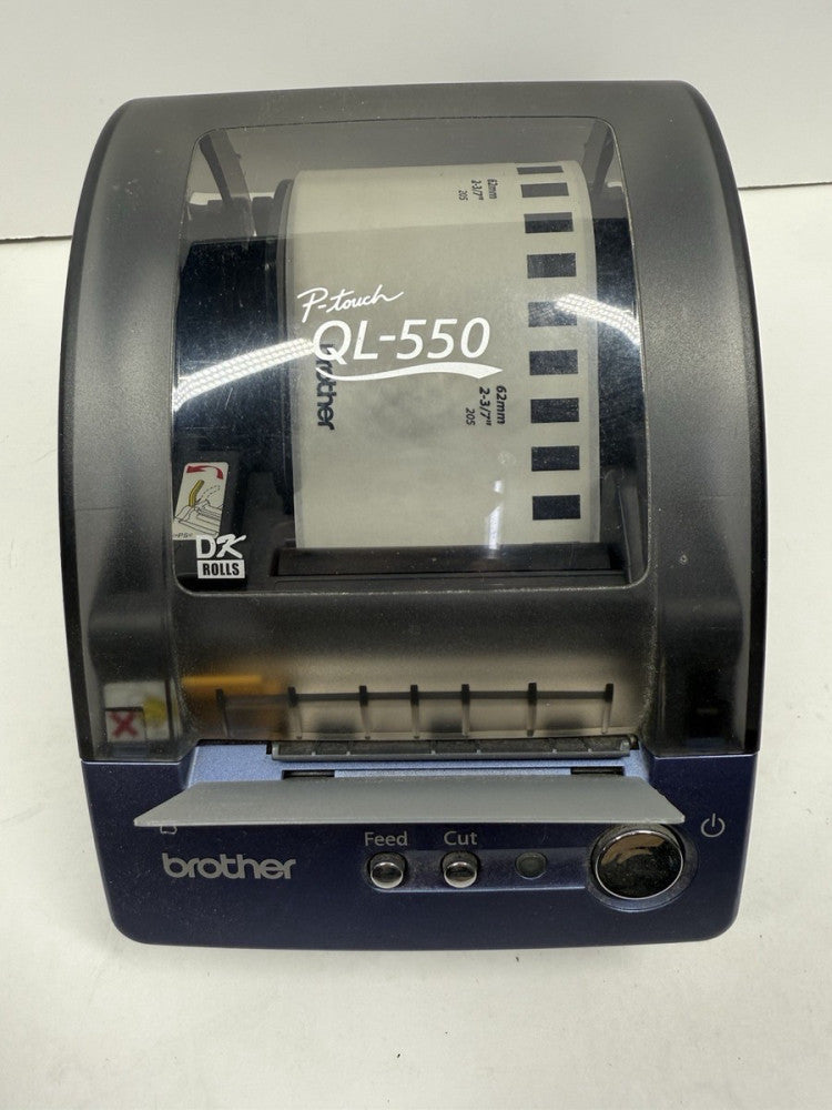 BROTHER P-TOUCH QL-550 THERMAL ADDRESS LABEL PRINTER, LABELS, & CUTTER