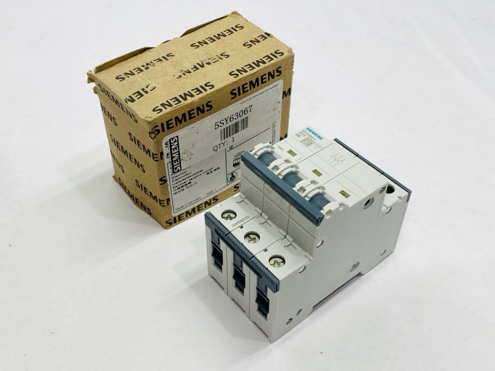 Siemens 5SY6306-7 Miniature Circuit Breaker 3-Pole 6A 400V