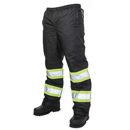 Tough Duck S61411 High Visibility Pants,Black,Unisex