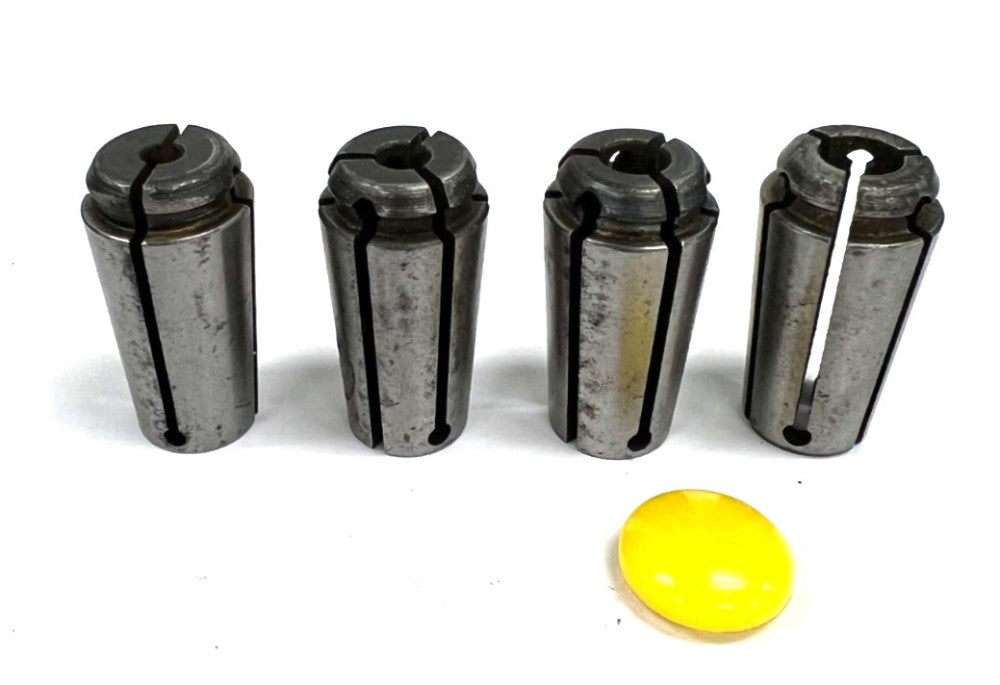 ASSORTMENT OF ACURA-GRIP COLLETS 3/16" 1/4" 5/16" & 3/8" OAL 1-5/8" LOT OF 4