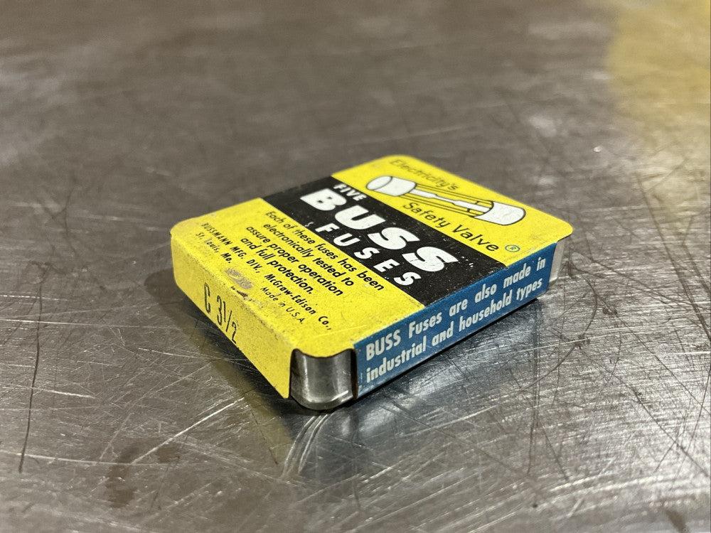 PACK OF 4 Buss Fuse C 3 1/2 FUSES Nos Surplus