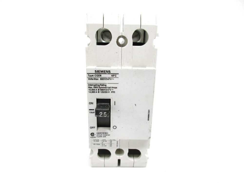 SIEMENS CQD6225 25A 600V UNMP