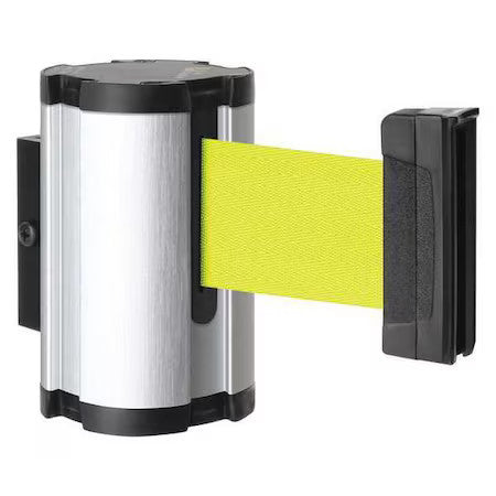 Lavi Industries 50-3010Sa/Fy Retractable Belt Barrier, Silver, 10 Ft Length,