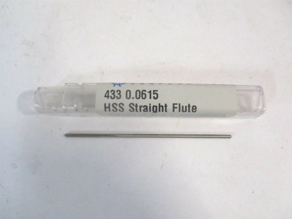Yankee (433-0.0615) 0.0615 x 1/2" x 2-1/2" OAL 4Fl Straight HSS Chucking Reamer 