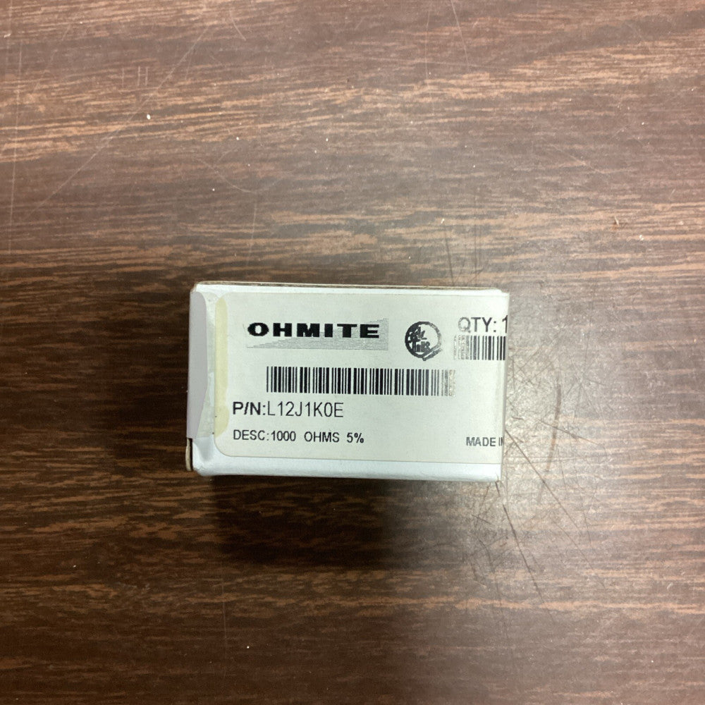 Ohmite L12J1K0E 5% Wirewound Vitreous Enamel Power Resistor