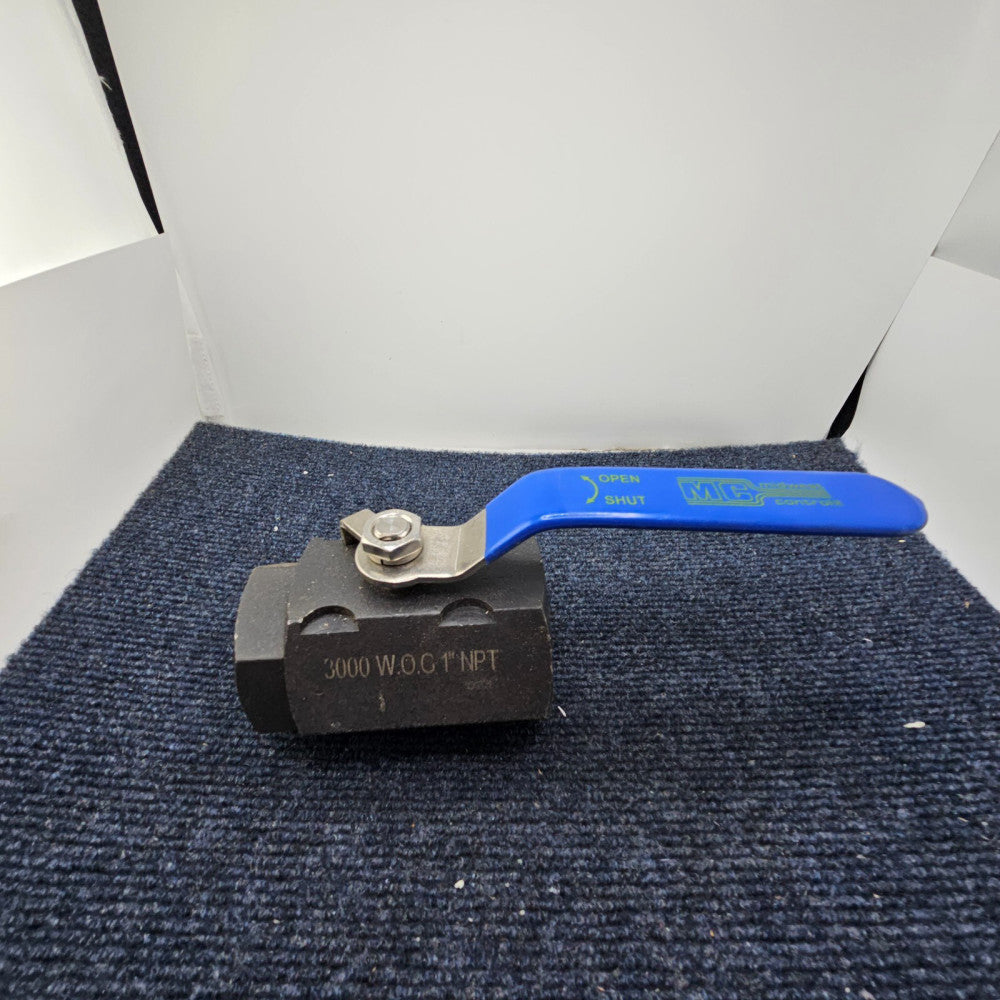 Midwest Control Ball Valve 1" Fnpt Carbon Steel Ball Valve Inline 3000 WOG