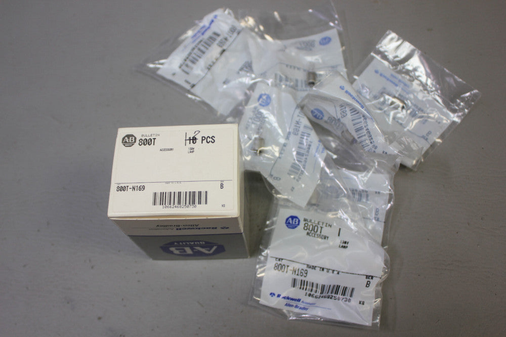 7 NEW ALLEN BRADLEY PILOT LIGHT LAMPS 800T-N169 B