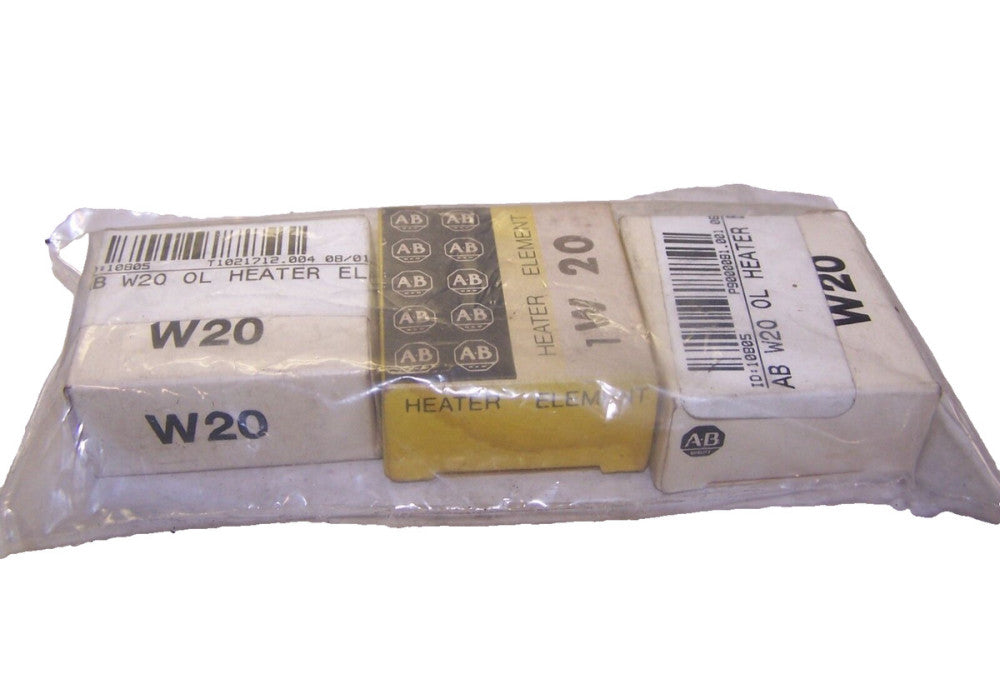 3) NEW ALLEN BRADLEY W STYLE OVERLOAD HEATER ELEMENT  W20  LOT OF 3
