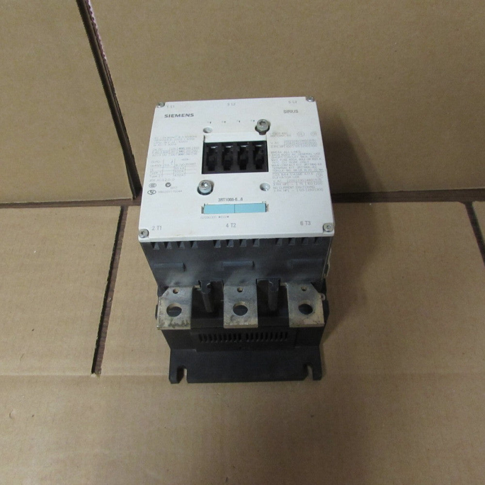 SIEMENS SIRIUS 3RT1066-6AR36 440-480VDC COIL 600V 300HP CONTACTOR,READ !!