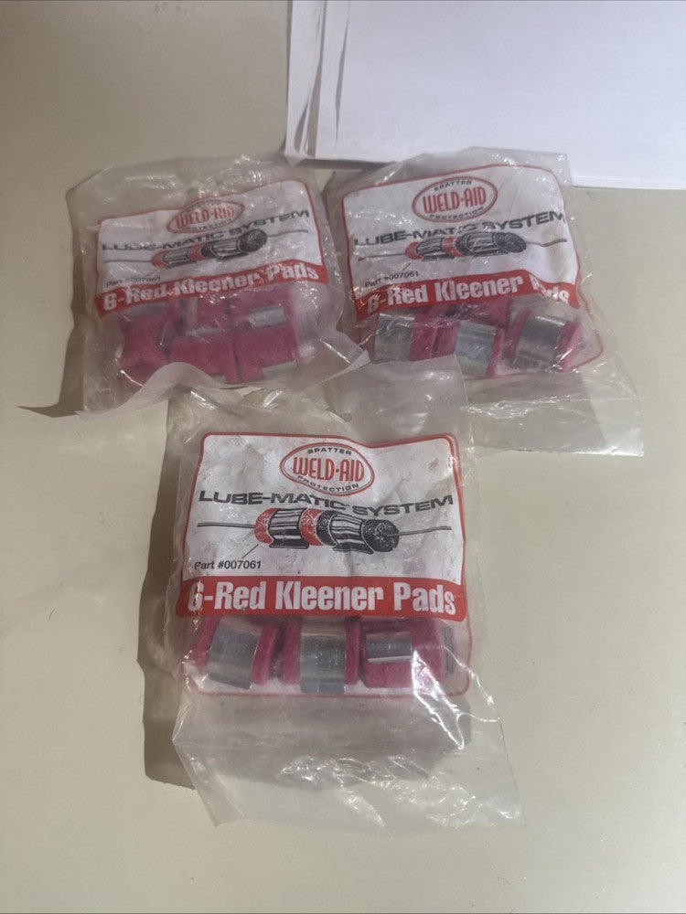 Weld-Aid Lube-Matic Kleener Pads 007061 - 3 Bags of 6 (Total Qty  18 Pads)