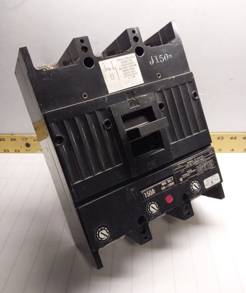 GE 150 AMP CIRCUIT BREAKER 600 VAC 3 POLE  TJJ436150