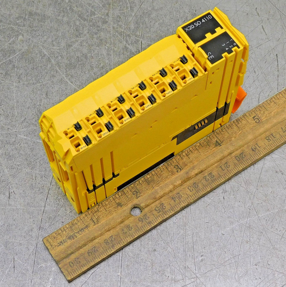 B & R X20SO4110 Safety Digital Output Module 24V DC w/ X20BM33 Bus Module