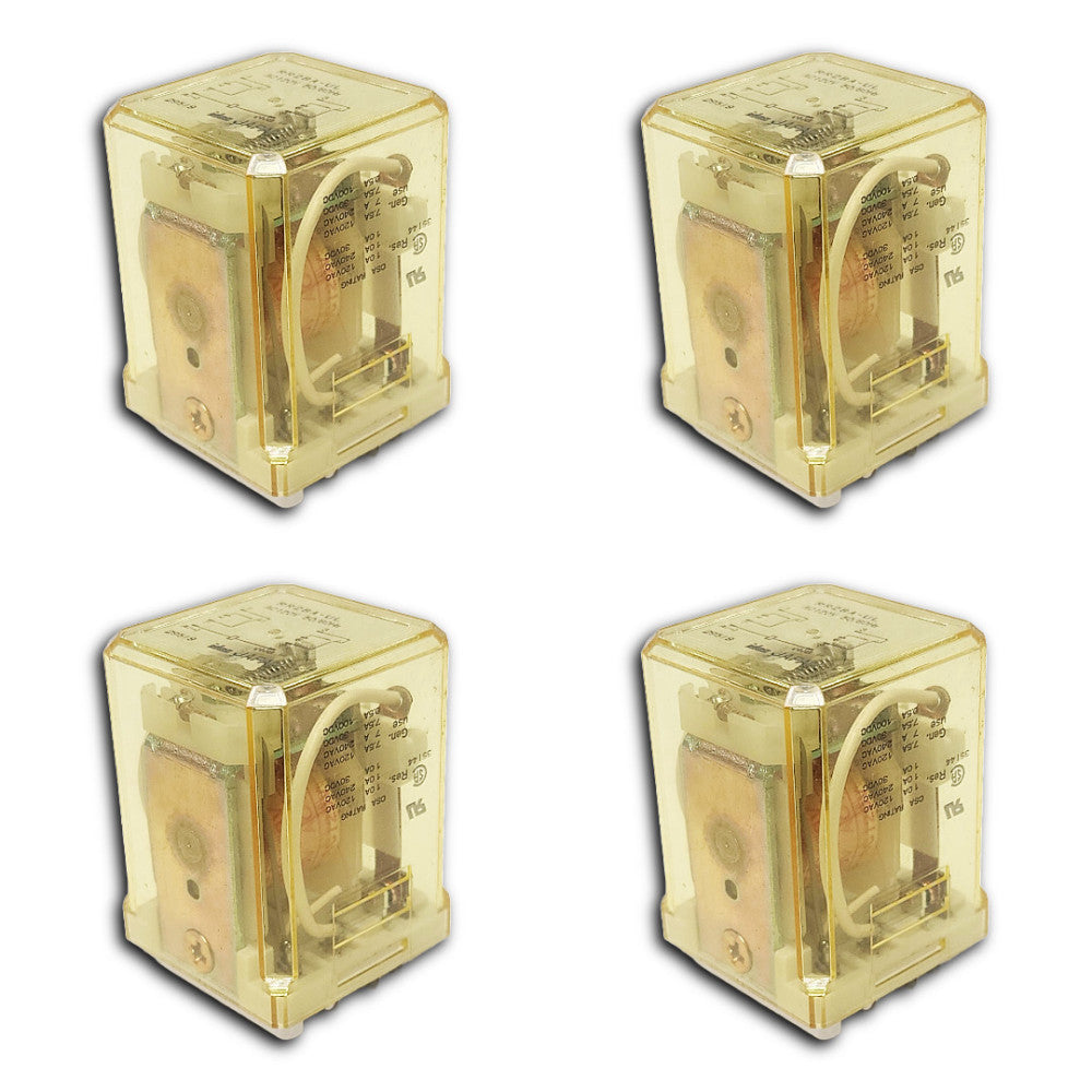 IDEC RELAYS RR2BA-UL (LOT OF 4) 120VAC 50/60HZ 10A 24VDC