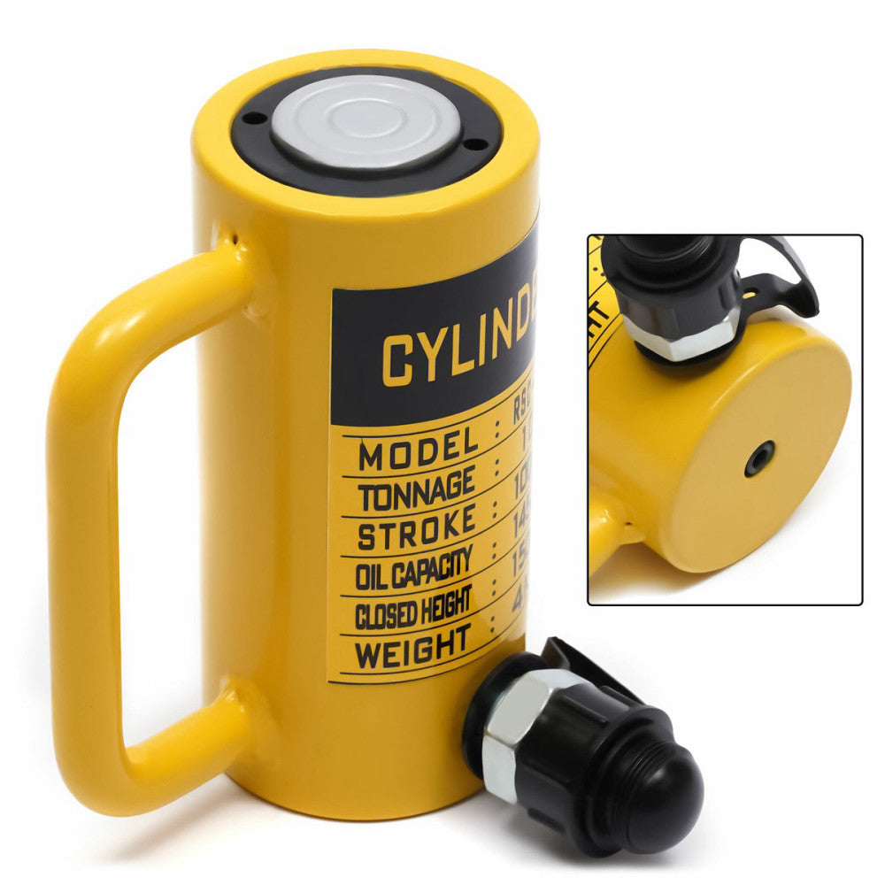 10 Ton Hydraulic Cylinder Jack Single Acting 4" Stroke Solid Hydraulic Ram Jack