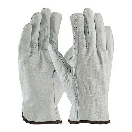 Pip 68-105/Xl Leather Drivers Gloves, Cowhide, Shirred Slip-On, Straight Thumb,