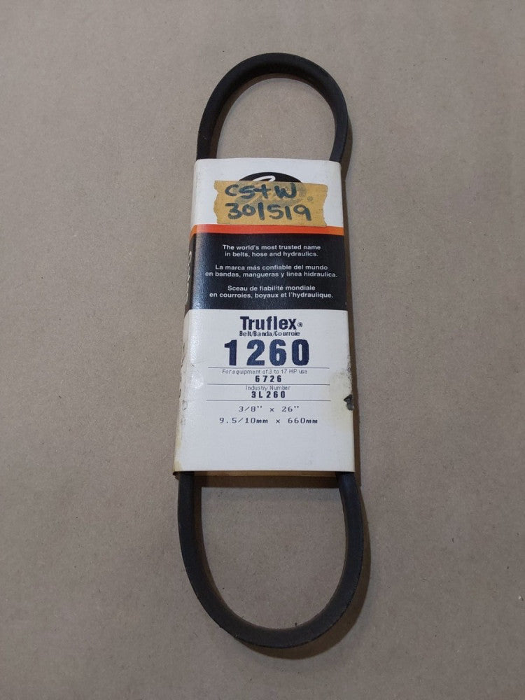 Gates Truflex 1260 Belt 3/8" x 26" 6726 3L260 NEW