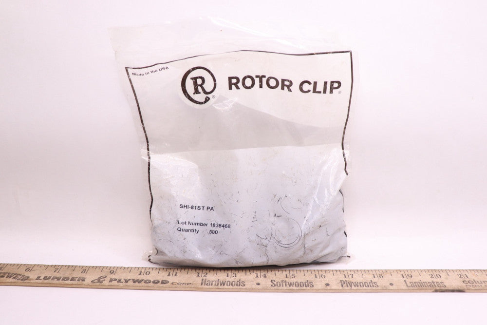 (500-Pk) Rotor Clip Retaining Ring External Inverted 0.812" Shaft OD