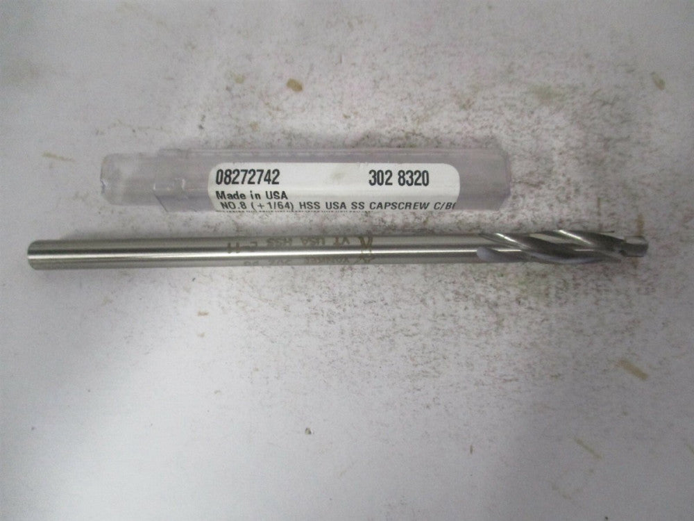 (302-0.8320) 1/4" x 5" OAL High Speed Steel Straight Solid Pilot Counterbore 