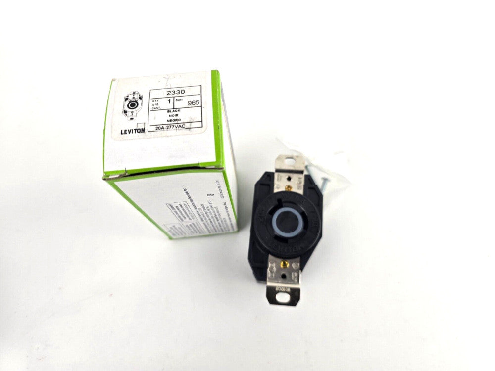 Leviton 2330 NEMA L7-20R Single Locking Receptacle 20A 277V 2P 3W