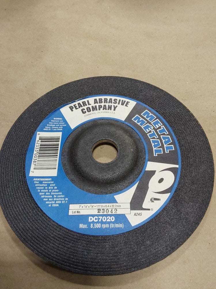 Pearl Abrasive DC7020T 7 x 1/4 x 7/8 Depressed Center Grinding Wheel (Pack...