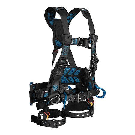 Falltech 8048S Tower Harness, S, 425 Lb, Quick-Connect Chest/ Tongue Leg