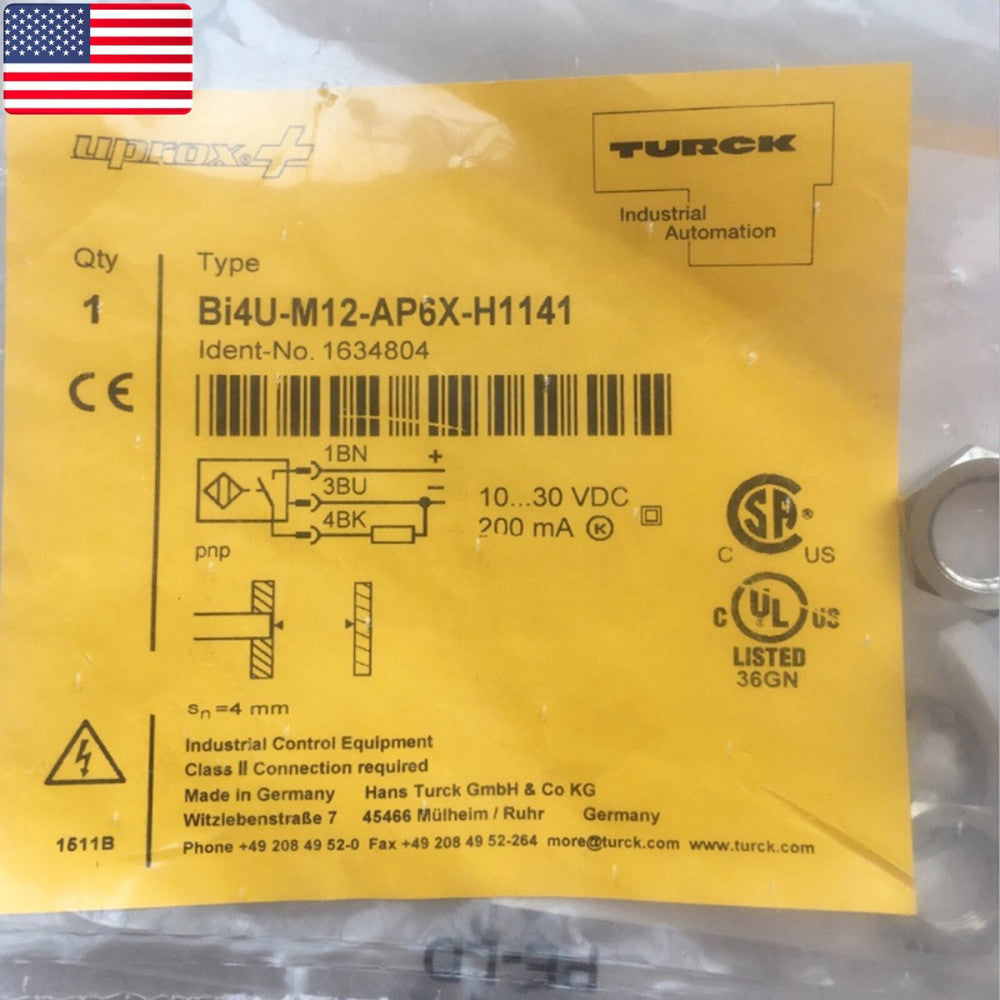 One Brand New Turck BI4U-M12-AP6X-H1141 Proximity Switch Sensor - US Stock