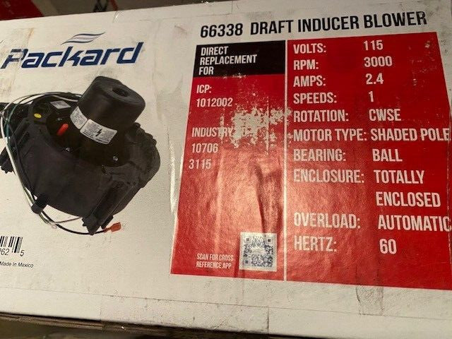 66338 Furnace Draft Inducer Motor for Heil Tempstar 1014338/A 1012002 329148-701