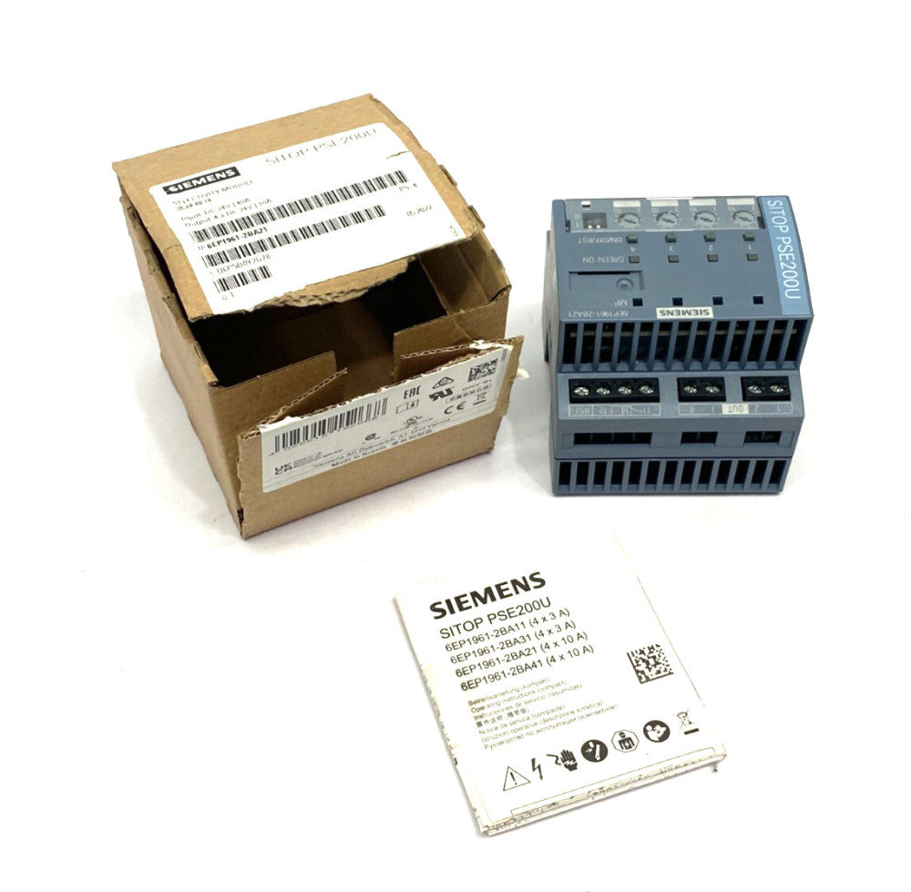 Siemens 6EP1961-2BA21 SITOP PSE200U Selectivity Module, 4-Channel Output