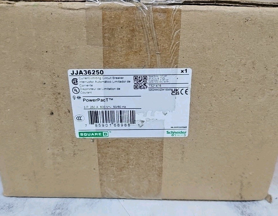 SQUARE D JJA36250 JJA I-LINE 3 POLE 250 AMP 480v POWER PACT CIRCUIT BREAKER