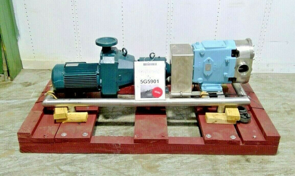 WAUKESHA 130 S/S POSITIVE DISPLACEMENT PUMP WITH 7.5 HP DRIVE