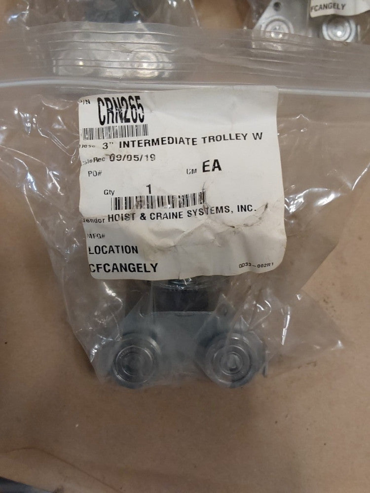 Gleason Reel F-It-S3/5.7 Festoon Intermediate Trolley,1.25 X 3.50