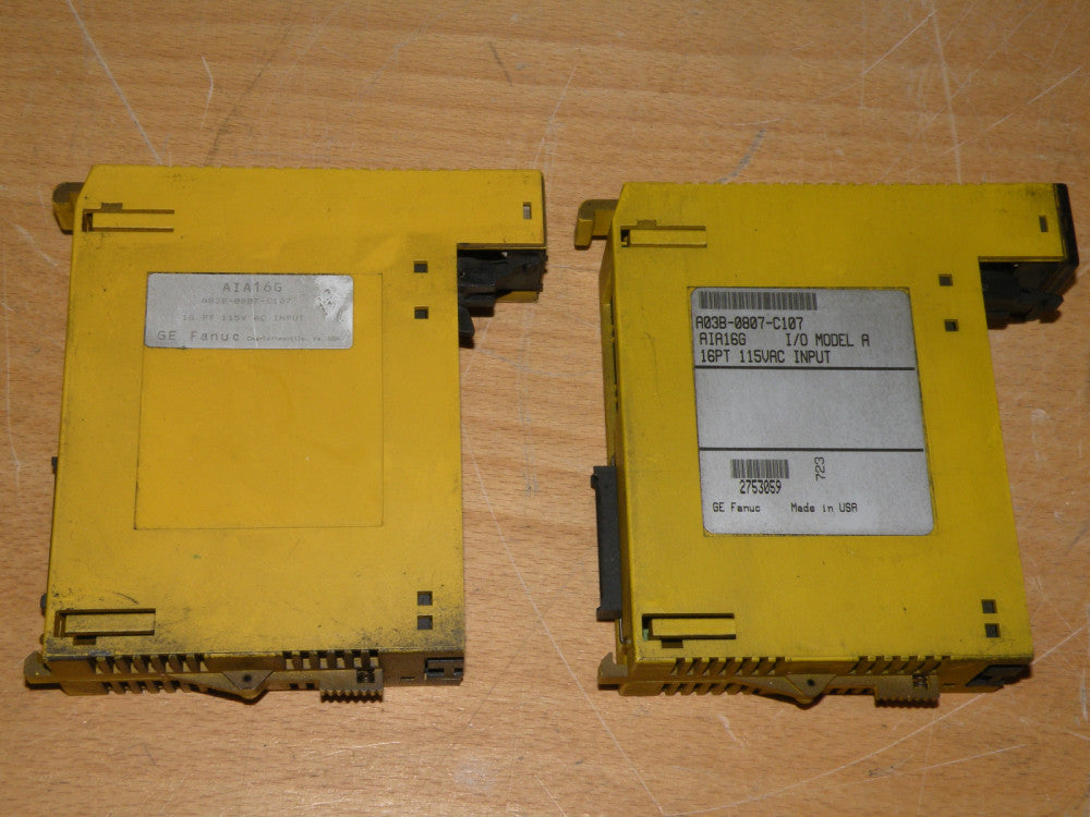 (2) FANUC A03B-0807-C107 AIA16G INPUT MODULES