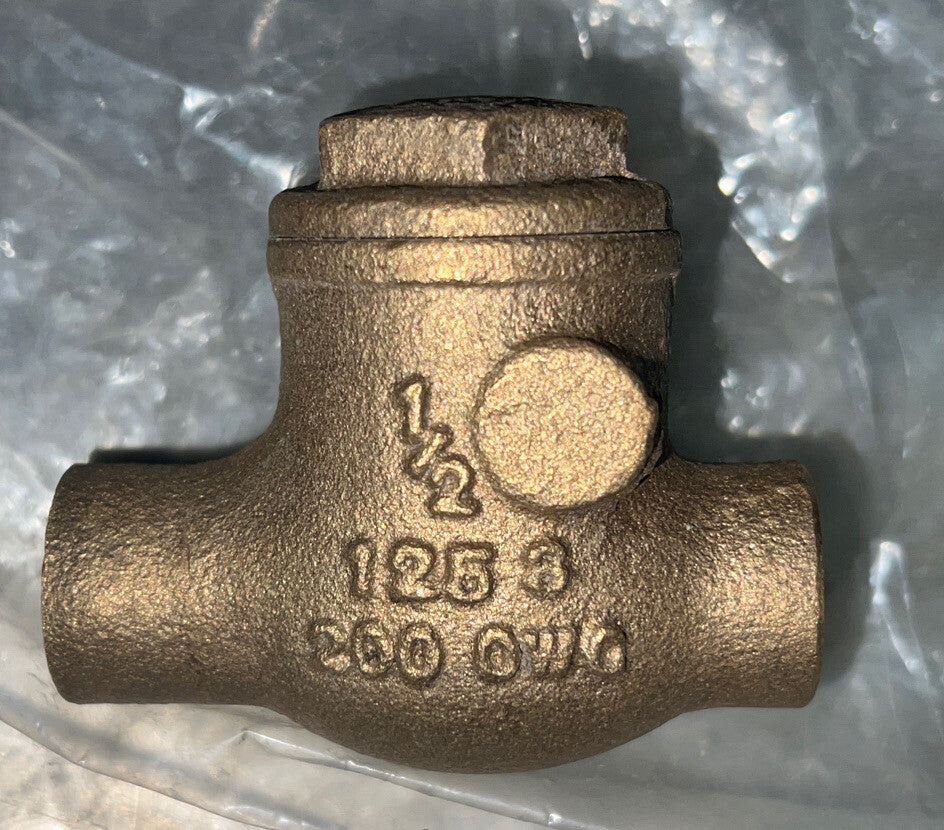 1/2” NPT Bronze Swing Check Valve Stockham  Nos Surplus
