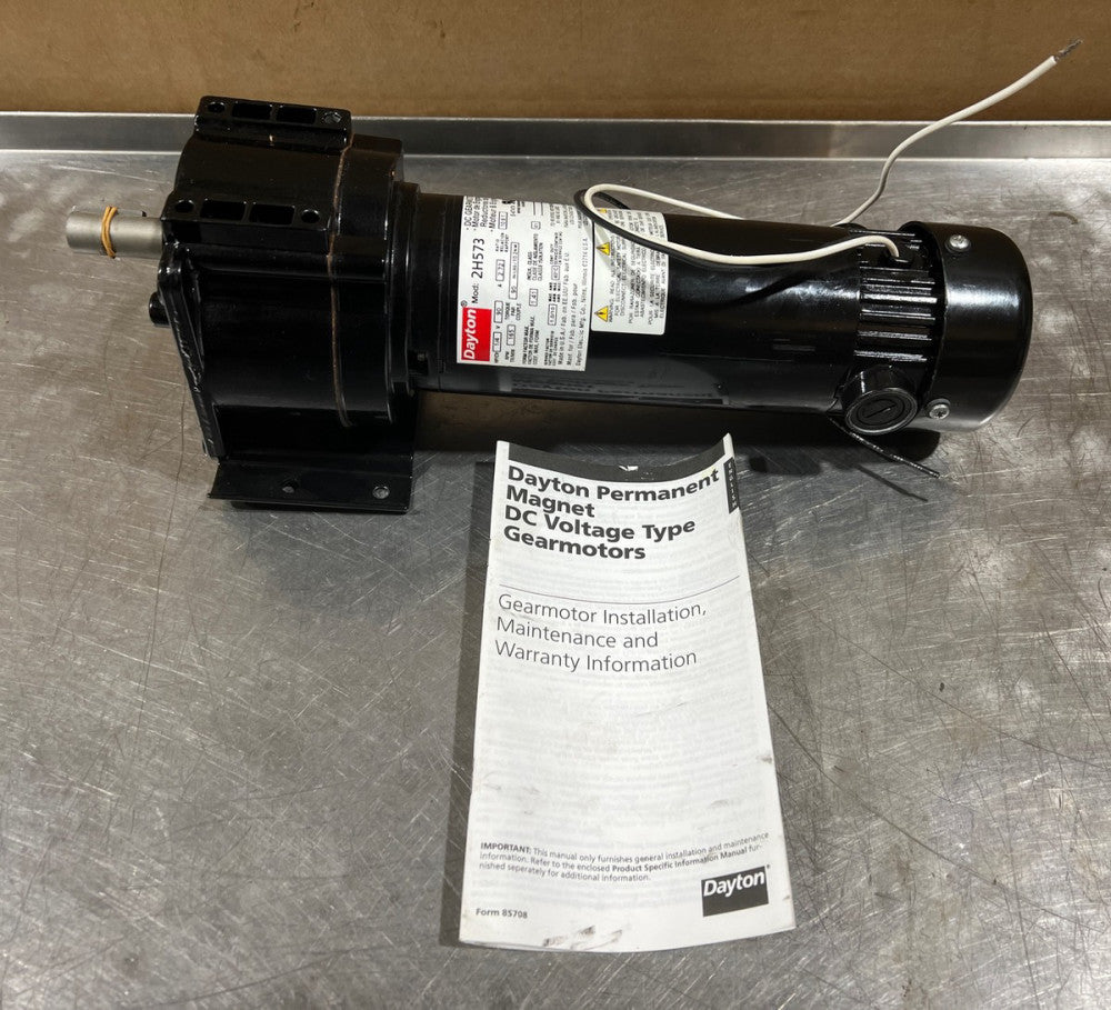 Dayton 2H573 Dc Gearmotor, 90.0 In-Lb Max. Torque, 165 Rpm Nameplate Rpm, 90V