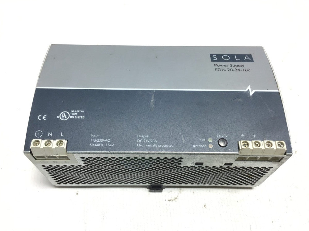 SOLA SDN 20-24-100 OVP Power Supply
