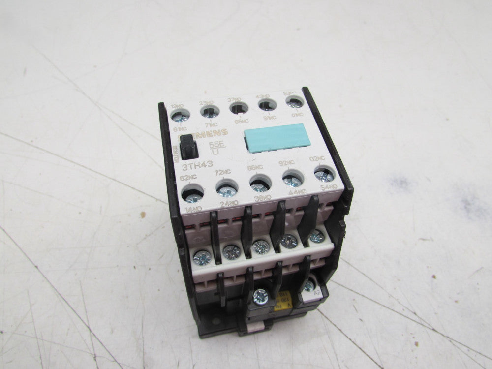 SIEMENS 3TH4394-0A CONTACTOR RELAY 110/120V-COIL 50/60HZ XLNT USED M/OFFER!!