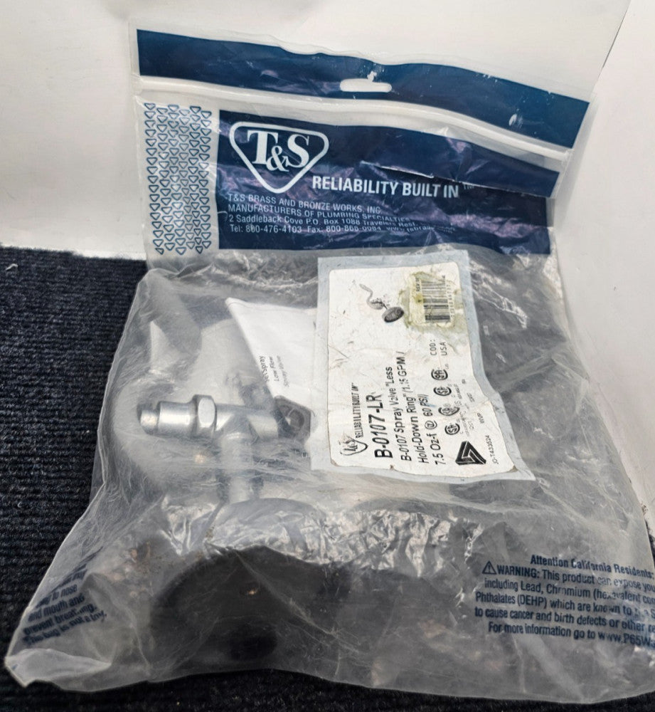 T&S Brass B-0107-LR Spray Valve Unit "Less Hold-Down Ring" 1.15gpm 7.5oz-f@60PSI