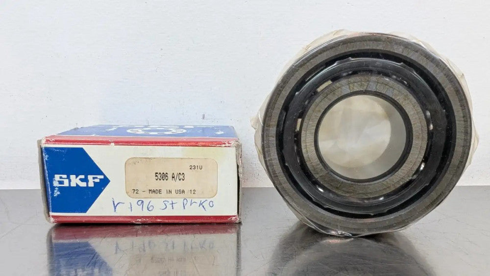 SKF 5306 A/C3 Double Row Angular Contact Bearing 30mm ID 72mm OD 1.1875" Wide 30