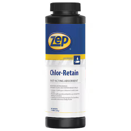 Zep 176901 Loose Sorbent, 32 Oz, Biohazardous Liquids, Water, White, 12 Pk