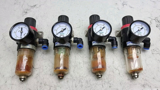 4 Pack Airtac AFR2000 Pneumatic Filter Regulator Assembly w/ Gauge Used