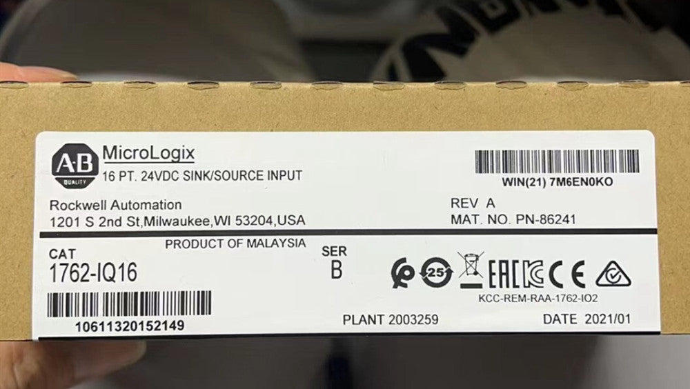 In Stock US Allen-Bradley 1762-IQ16 MicroLogix 24VDC Input Module Fast delivery