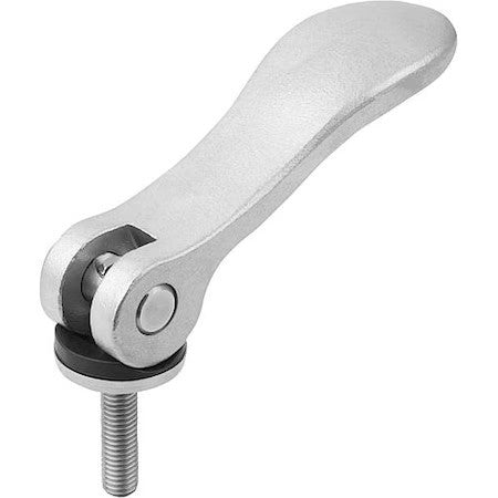 KIPP K0645.0512305X20 Cam Levers with external thread, all stainless steel,