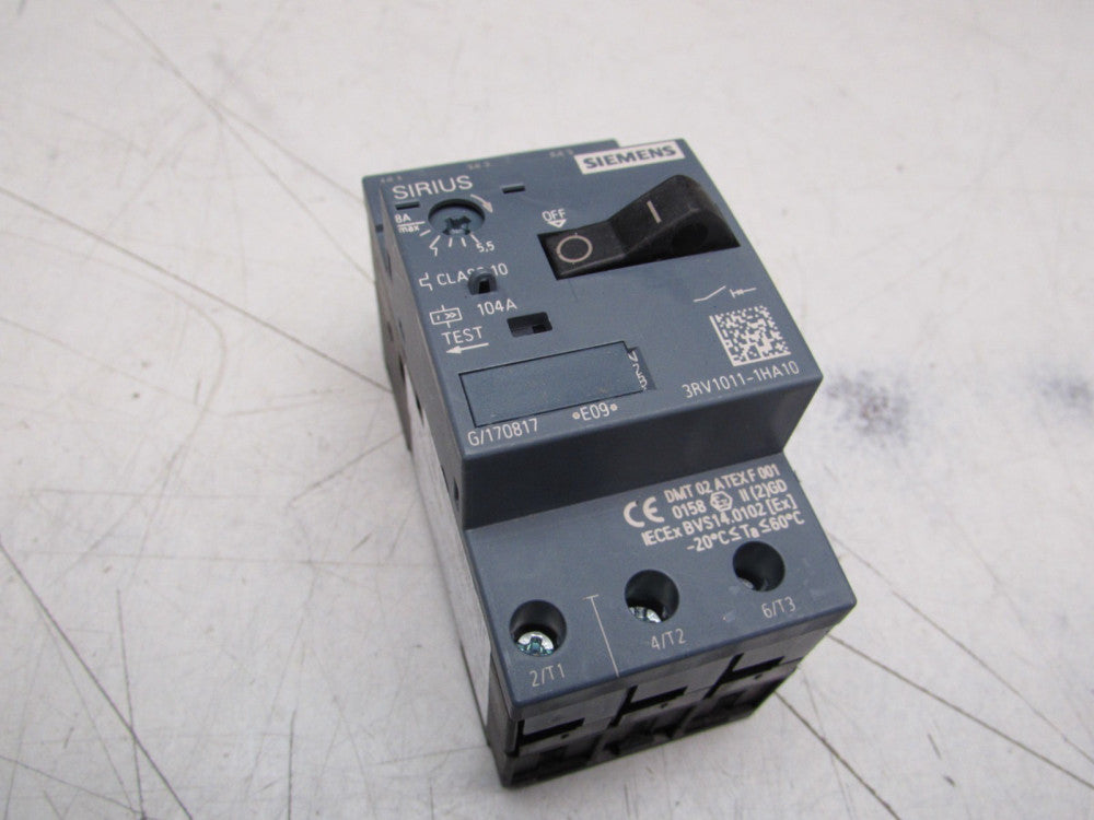 SIEMENS SIRIUS MANUAL MOTOR CONTROLLER 3RV1011-1HA10 8FLA CLASS-10 104A XLNT !!